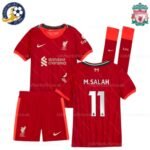 Liverpool Home Kids Football Kit M.SALAH 11 Printed 2021/22 (With Socks)