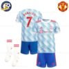 Manchester United Home Kids Football Kit Ronaldo 7 Printed 2021/22 (With  Socks)