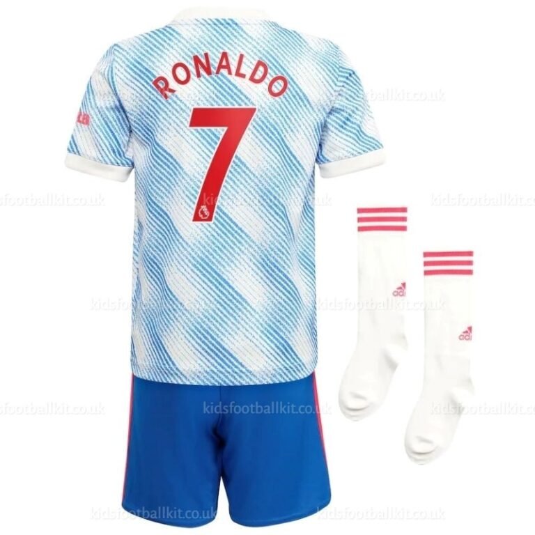 Manchester United Away Kids Football Kit Ronaldo 7 Printed 2021/22 ...