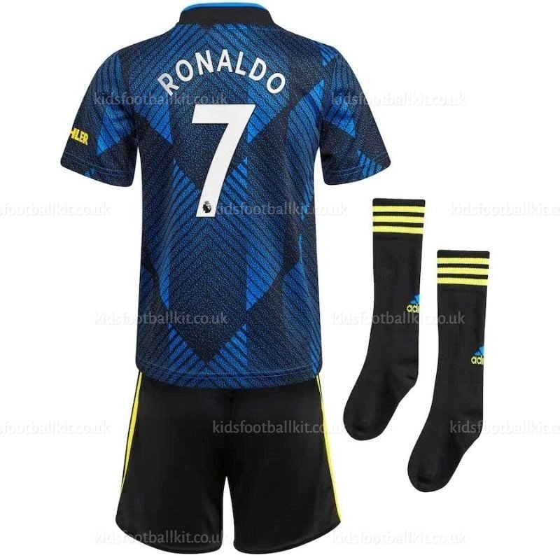 Manchester United Away Shirt 2022-23 - Kids with Ronaldo 7 printing