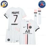 Paris Saint Germain Away Kids Football Kit MBAPPÉ 7 Printed 2021/22 (With Socks)