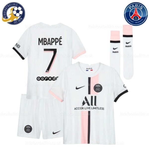Paris Saint Germain Away Kids Football Kit MBAPPÉ 7 Printed 2021/22 ...