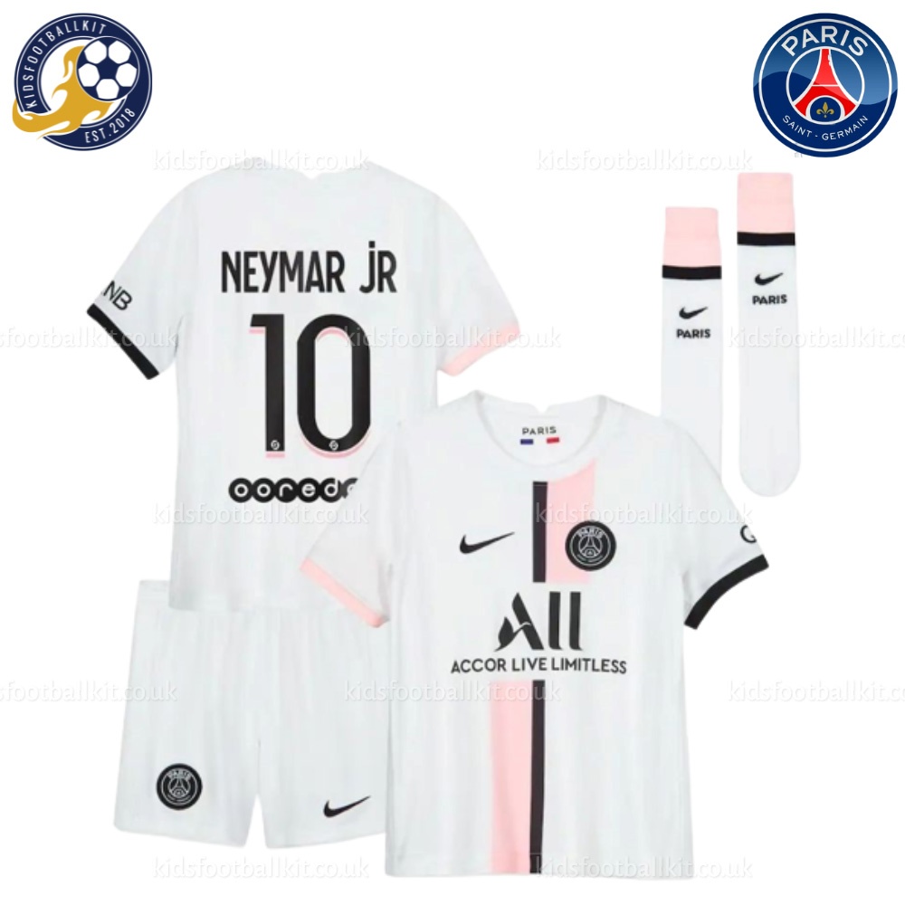 Paris Saint Germain Away Kids Football Kit Messi 30 Printed 2021/22 (With  Socks)