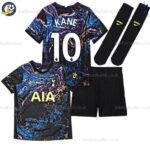 Tottenham Hotspur Away Kids Football Kit KANE 10 Printed 2021/22 (With Socks)