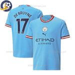 Manchester City Home Men Football Shirt DE BRUYNE 17 Printed 2022/23