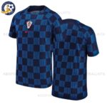 Croatia Pre-Match Top Dark Blue Kids Football Kit 2022