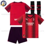 AC Milan Home Kids Football Kit 2023/24 (With Socks)