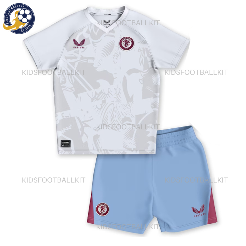 Aston Villa Away Kids Football Kit