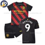 Manchester City Away Kids Football Kit HAALAND 9 Printed 2022/23 (No Socks)