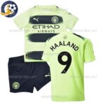 Manchester City Third Kids Football Kit HAALAND 9 Printed 2022/23 (No Socks)