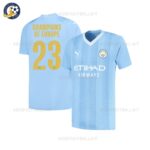 Manchester City Home Men Football Shirt Champions Of Europe 23 Printed 2023/24
