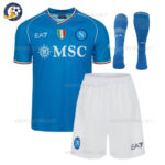 SSC Napoli Home Kids Football Kit 2023/24 (With Socks)