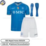 SSC Napoli Home Kids Football Kit 2023_24 (With Socks)-front view-b