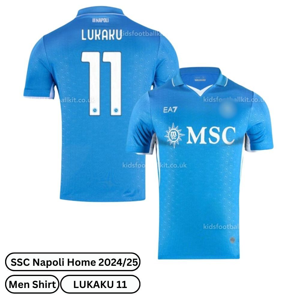 SSC Napoli Home Men Football Shirt 2024/25 – LAKAKU 11