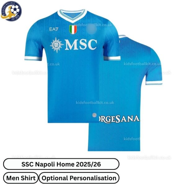 SSC Napoli Home Men Football Shirt 2025_26-over view-b