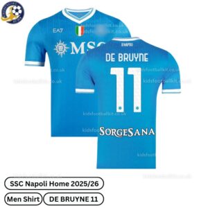 SSC Napoli Home Men Football Shirt 2025_26 – DE BRUYNE 11-over view-b