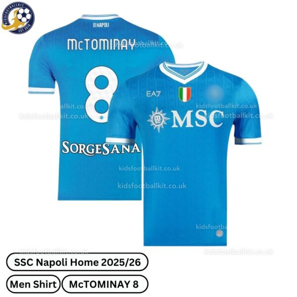 SSC Napoli Home Men Football Shirt 2025_26 – McTOMINAY 8-over view-b