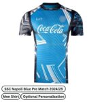 SSC Napoli Pre Match Training Men Football Shirt 2024_25 – Blue-front view-b