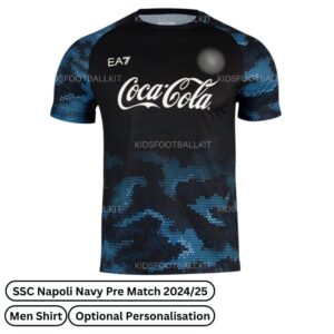 SSC Napoli Pre Match Training Men Football Shirt 2024_25 – Navy-front view-b