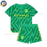 Manchester City Green Goalkeeper Kids Football Kit 2023/24 (No Socks)