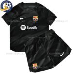 Barcelona Goalkeeper Black Kids Football Kit 2023/24 (No Socks)