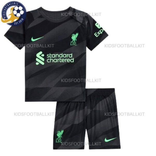 Liverpool Goalkeeper Black Kids Kit