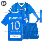 Al Hilal Home Kids Football Kit 2023/24 NEYMAR jR 10 Printed (With Socks)