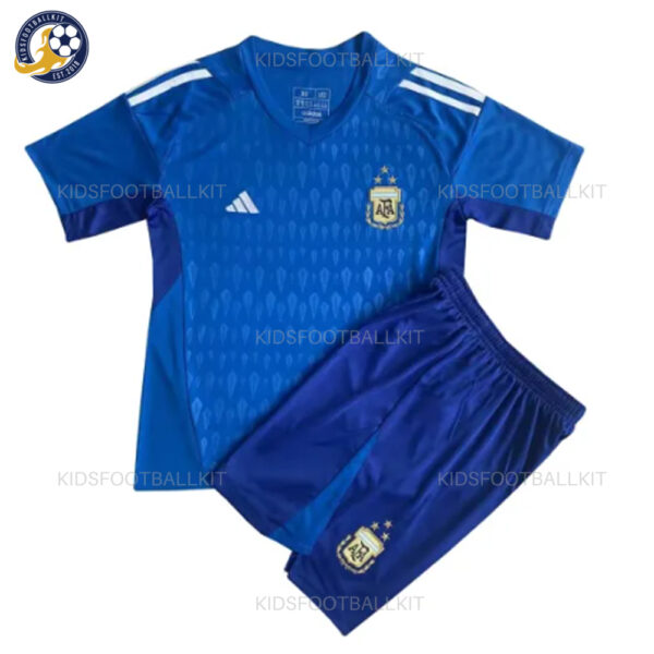 Argentina Blue Goalkeeper Kid Football Kit