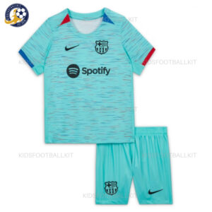 Barcelona Third Kids Football Kit