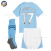Manchester City Home Kids Kit Bruyne 17
