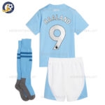 Man City Home Haaland 9 Kids Kit 23/24