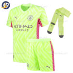 Manchester City Goalkeeper Kids Football Kit 2023/24 (With Socks)