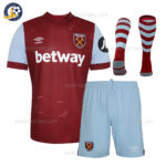 West Ham United Home Kids Football Kit 2023/24 (With Socks)