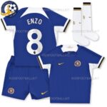 Chelsea Home Kids Football Kit 2023/24 ENZO 8 Printed (With Socks)