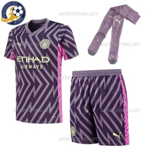 Manchester City Purple Goalkeeper Kids Kit