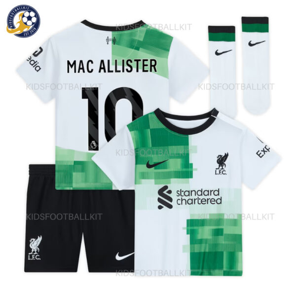Liverpool Away Kids Kit MAC ALLISTER 10