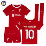 Liverpool Home Kids Football Kit 2023/24 MAC ALLISTER 10 Printed (With Socks)