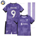 Liverpool Third Kids Football Kit 2023/24 DARWIN 9 Printed (With Socks)