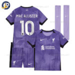 Liverpool Third Kids Football Kit 2023/24 MAC ALLISTER 10 Printed (With Socks)