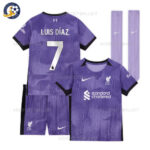 Liverpool Third Kids Football Kit 2023/24 LUIS DÍAZ 7 Printed (With Socks)