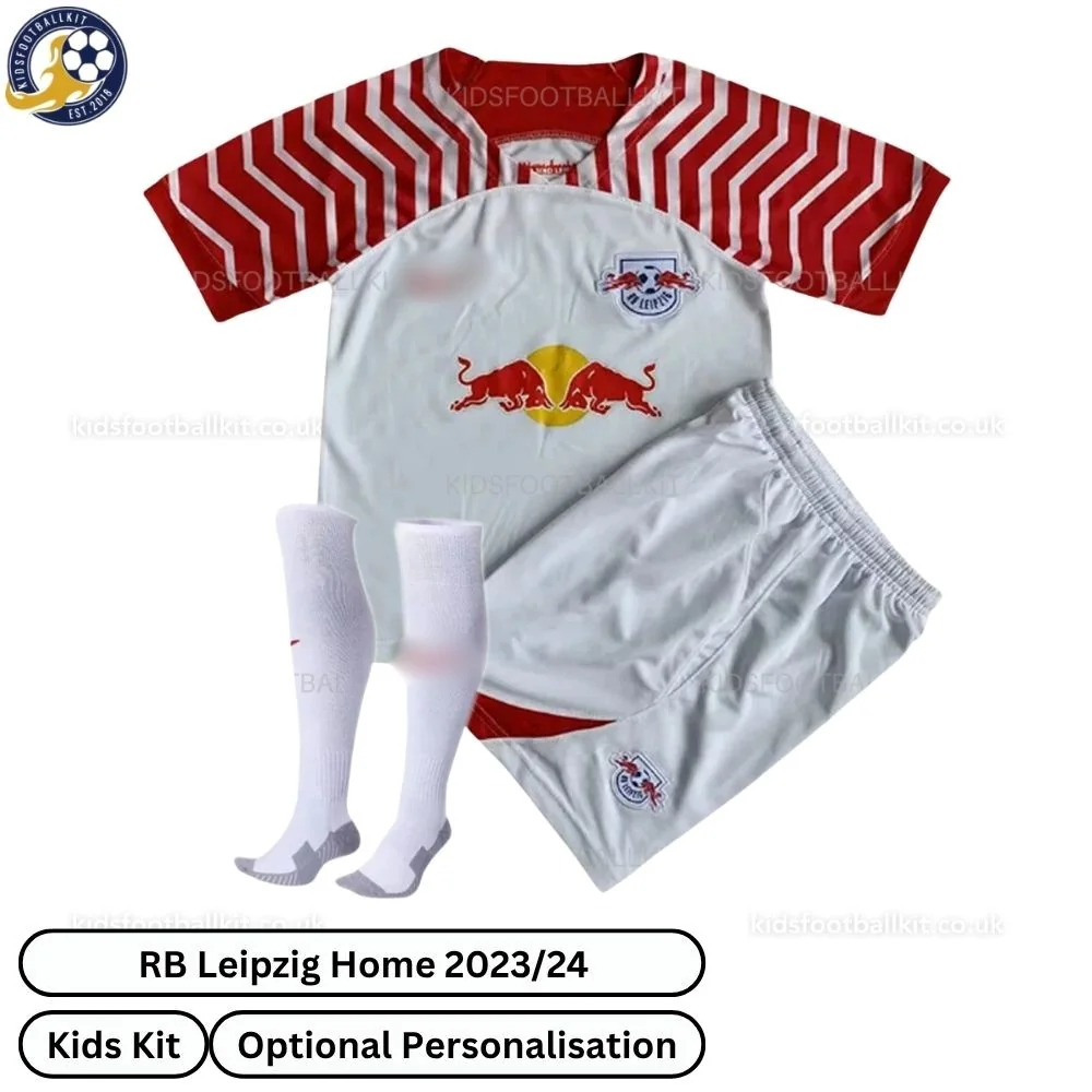 RB Leipzig Home Kids Football Kit 2023/24 (With Socks)