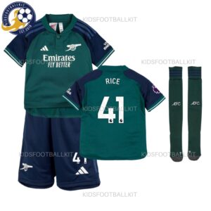 Arsenal Third Kids Kit 2023/24 Rice 41