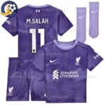 Liverpool Third Kids Football Kit 2023/24 M.SALAH 11 Printed (With Socks)