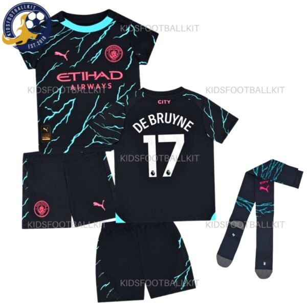 Manchester City Third Kids Kit Bruyne 17