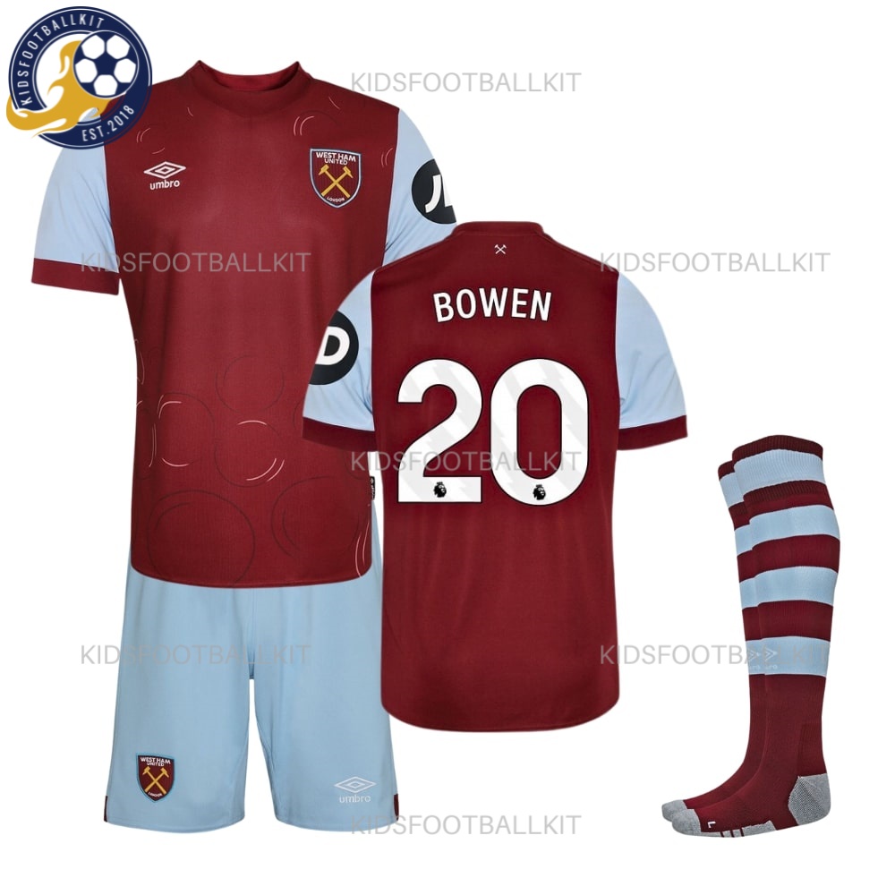 Westham Utd Home Kids Football Kit Bowen 20