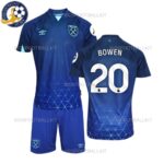 West Ham United Third Kids Football Kit 2023/24 BOWEN 20 Printed (No Socks)