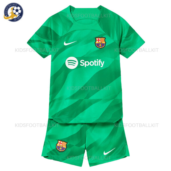 Barcelona Green Goalkeeper Kids Kit