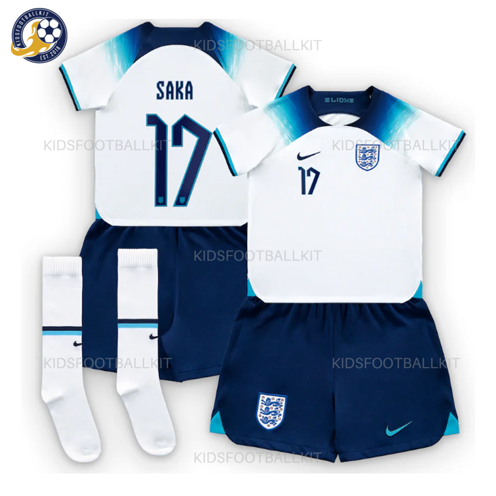 England Kids Home Football Kit SAKA 17