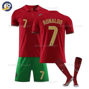 Portugal Home Kids Football Kit Ronaldo 7
