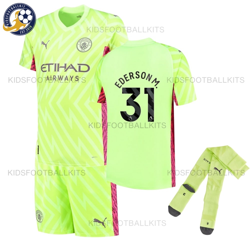 Manchester City Goalkeeper Kids Kit Ederson M 31
